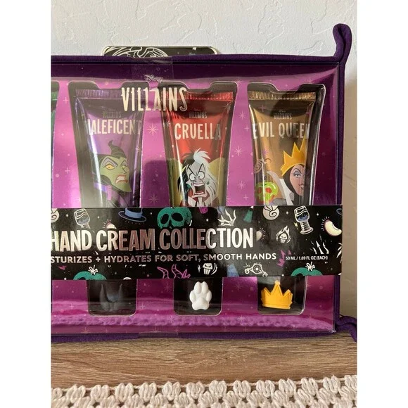 Disney Villains 4 Hand Cream Collection Set With Reusable Tray 50ml Each - Picture 3 of 6